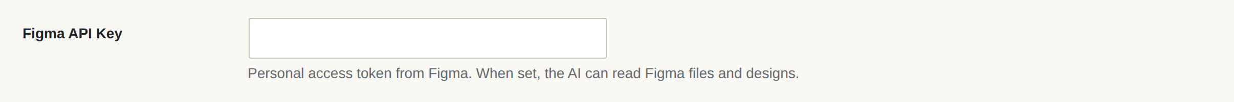 The Figma API Key field in WP Godmode Settings